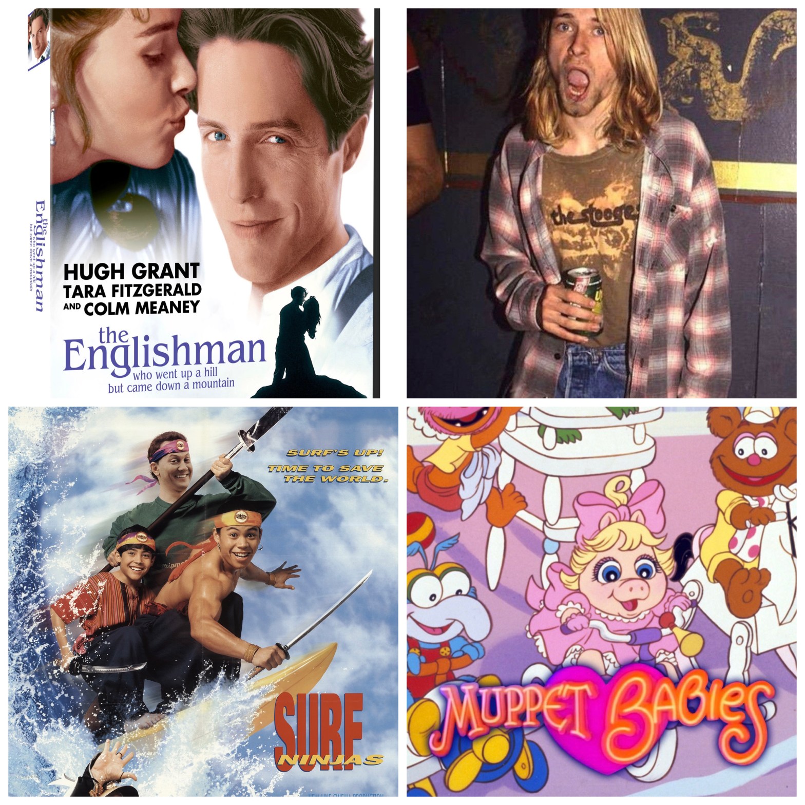 Hugh Grant in a movie with a really long title, grunge fashion, Surf Ninjas, and the Muppet Babies TV show.
