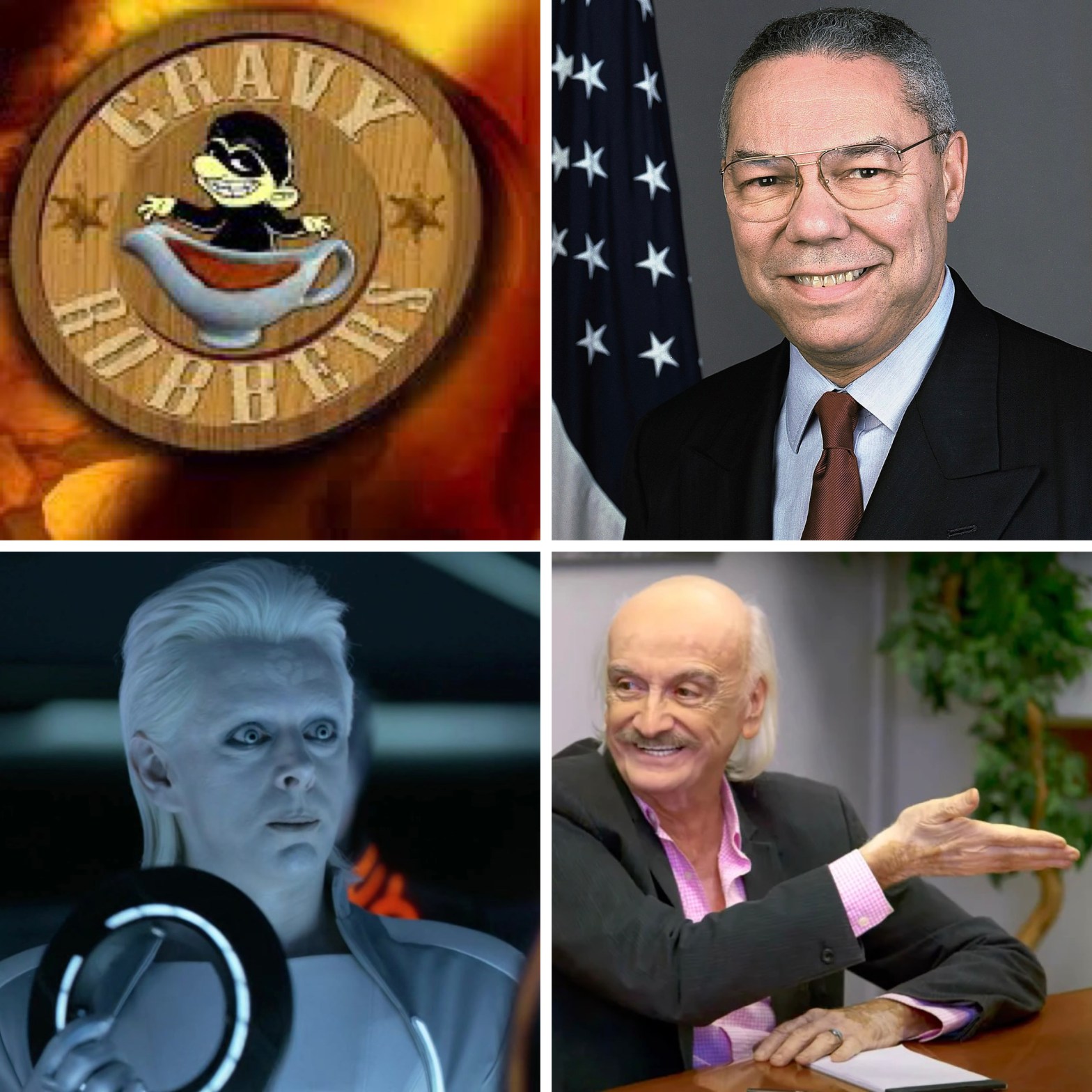 Gravy Robbers, Colin Powell, Michael Sheen in Tron: Legacy, and the focus group sketch from ITYSL.