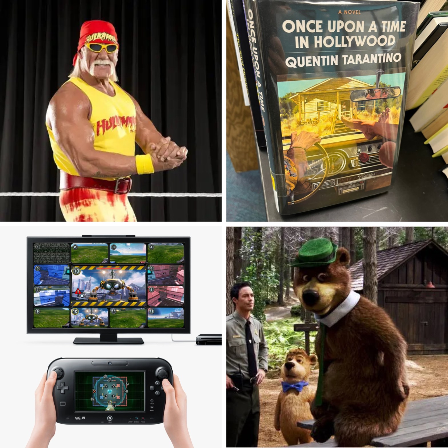 Hulk Hogan, the novelization of Once Upon a Time in Hollywood, the Wii U, and the Yogi Bear movie.