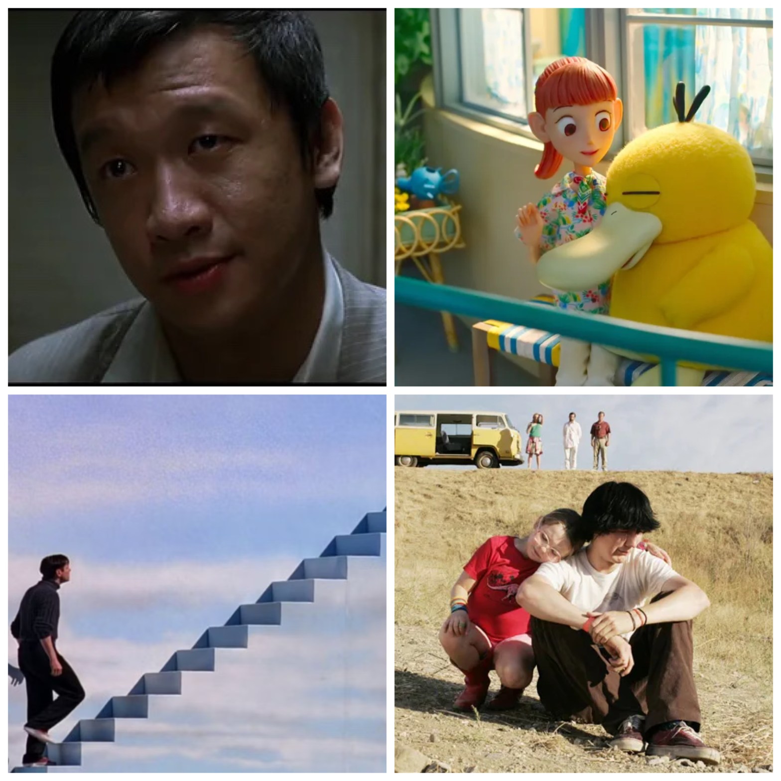 A man that is very good with calculations, a peaceful Pokemon, an escaping reality star, and a sad colorblind boy.